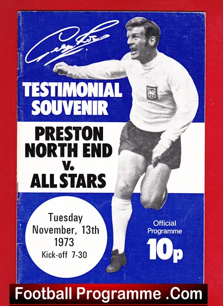 George Ross Testimonial Benefit Match Preston North End 1973 Charlton