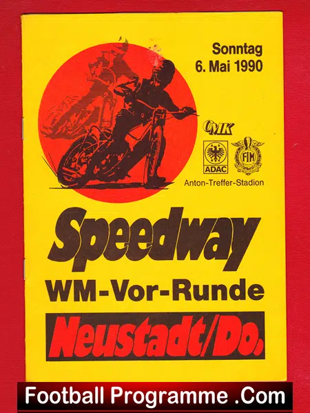 Germany Speedway Programme 1990 – WM Vor Runde