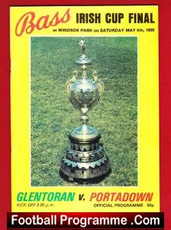 Glentoran v Portadown 1990 - Irish Cup Final - football programme