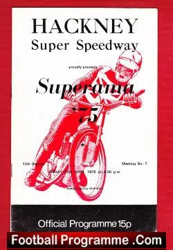 Hackney Speedway Superama 1975 - speedway programme
