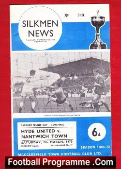 Hyde United v Nantwich Town 1970 – Senior Cup Semi Final