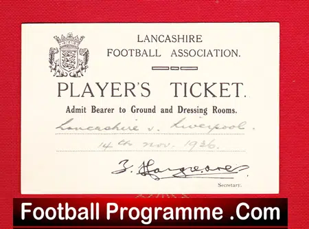 Lancashire v Liverpool 1936 – Lancashire Football Association TK