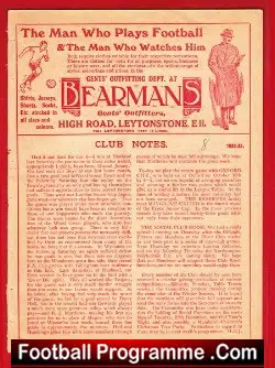 Leytonstone v Oxford City 1932 – 1930s Football Programmes
