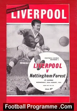 Liverpool v Nottingham Forest 1963 - football programme