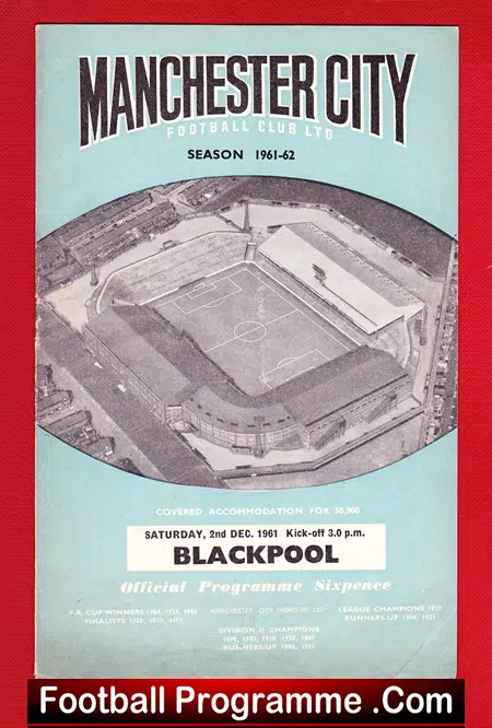 Manchester City v Blackpool 1961