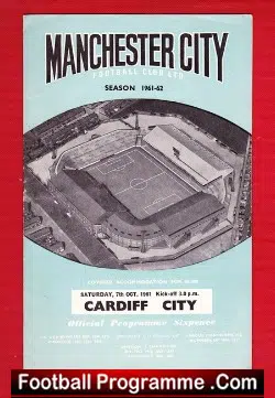 Manchester City v Cardiff City 1961 - football programme