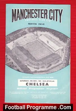Manchester City v Chelsea 1961 - football programme