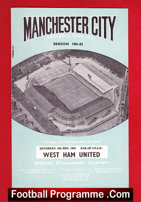 Manchester City v West Ham United 1961