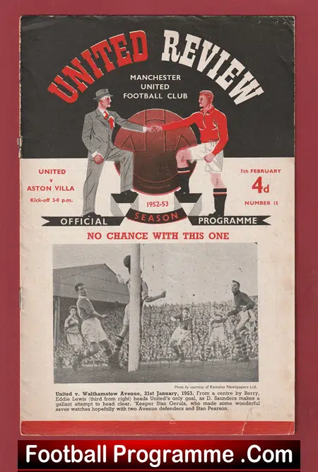 Manchester United v Aston Villa 1953