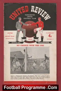 Manchester United v Aston Villa 1953
