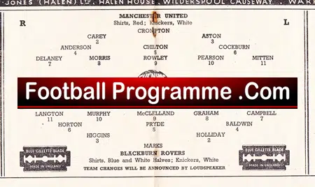 Manchester United v Blackburn Rovers 1948