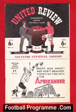 Manchester United v Blackburn Rovers 1948