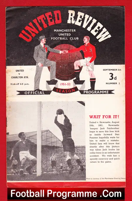 Manchester United v Charlton Athletic 1951