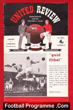 Manchester United v Liverpool 1952 – First Busby Babes Term