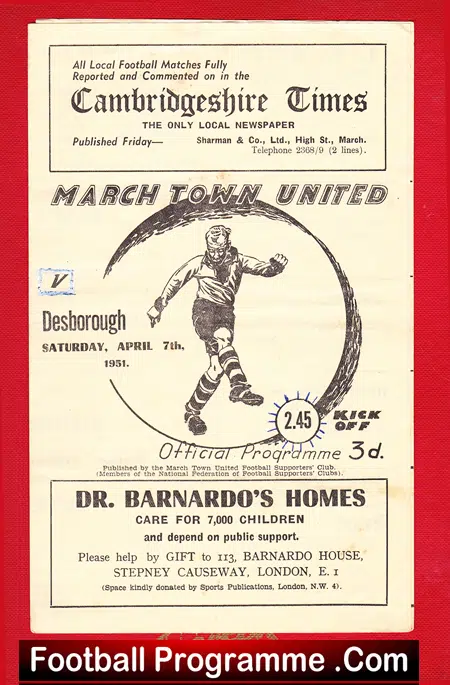 March Town United v Desborough 1951 – Priced to clear