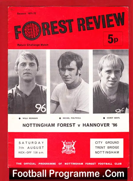Nottingham Forest v Hannover 96 1971 – Challenge Match