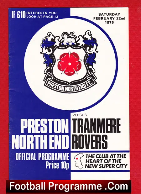 Preston North End v Tranmere Rovers 1975