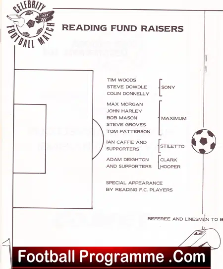 Reading Fund Raisers v Celeberities Stars 1980s - Hillsborough C