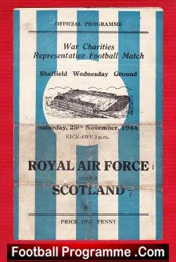 Royal Air Force v Scotland 1944 - Sheffield Wednesday Busby