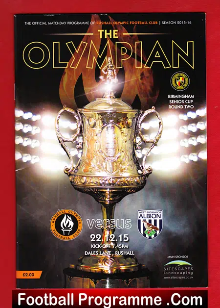 Rushall Olympic v WBA 2015 - Birmingham Senior Cup