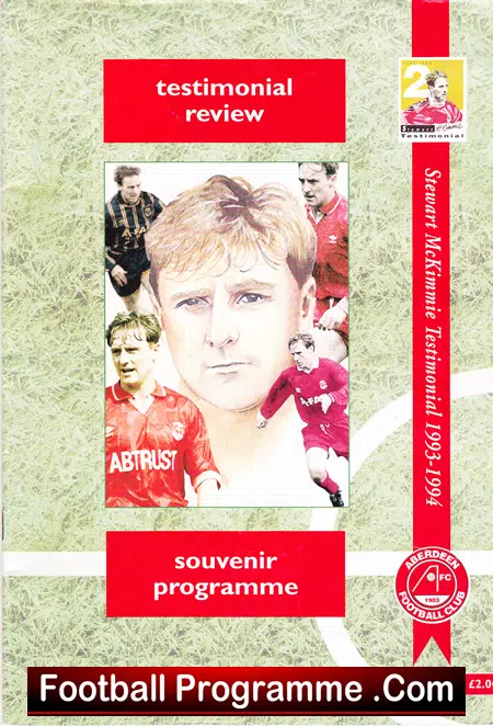 Stewart McKimmie Testimonial Benefit Aberdeen Autographed