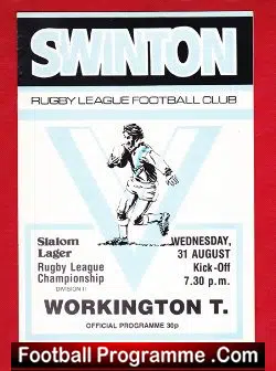 Swinton Rugby v Workington Town 1983