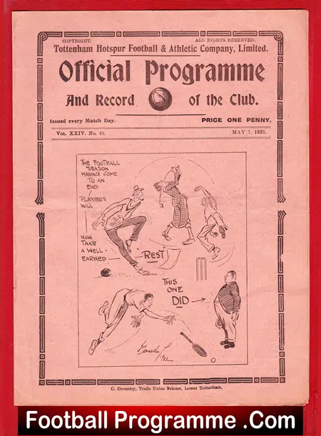 Tottenham Hotspur v Charlton Athletic 1932 – 1930s