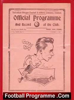 Tottenham Hotspur v Chelsea 1931 – 1930s Football Programme