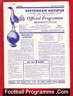 Tottenham Hotspur v Liverpool 1953
