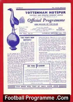 Tottenham Hotspur v Manchester United 1953