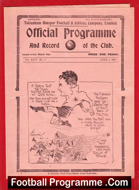 Tottenham Hotspur v Portsmouth 1932 – 1930s