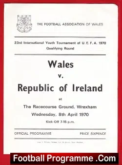 Wales v Ireland 1970 – Under 23 International U23 Wrexham