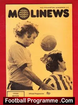 Wolves Wolverhampton v Birmingham City 1974 - football programme