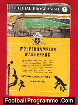Wolves Wolverhampton v Cardiff City 1961 - Signed Autographed - football programme