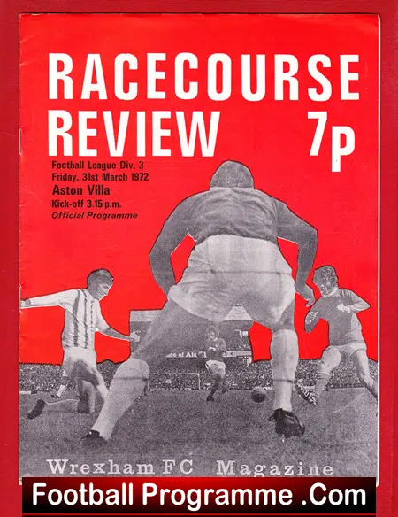 Wrexham v Aston Villa 1972