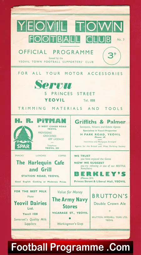 Yeovil Town v Chelmsford City 1960