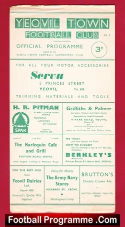 Yeovil Town v Chelmsford City 1960