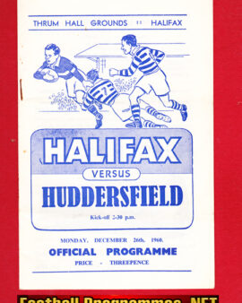 Halifax Rugby v Huddersfield 1960