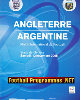 Argentina v England 2005 – Stade de GenÃ¨ve – Lancy Switzerland