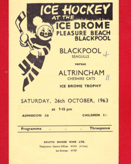 Blackpool Ice Hockey v Altrincham 1963 – Ice Drome UK