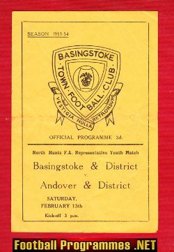 Basingstoke District v Andover District 1954 – Youth Match