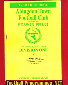 Abingdon Town v Swindon Town 1992 – Friendly Match