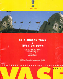 Bridlington Town v Tiverton Town 1993 – Vase Cup Final Wembley