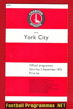 Charlton Athletic v York City 1972