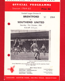 Brentford v Southend United 1964