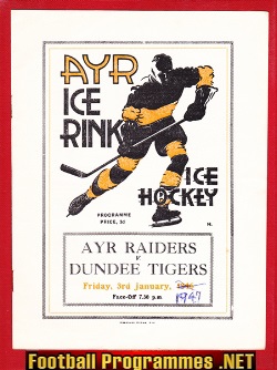 Ayr Raiders Ice Hockey v Dundee Tigers 1946 – Scotland