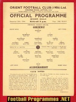 Clapton Orient v Aldershot 1944 – War Time