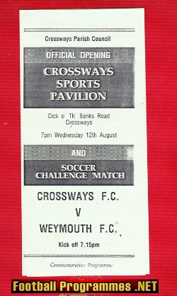 Crossways v Weymouth 1970s – Cosmos Boys