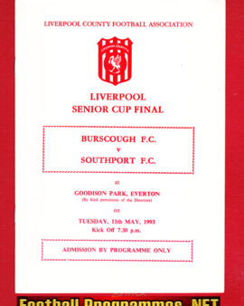 Burscough v Southport 1993 – Liverpool Senior Cup Final