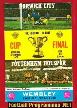 Norwich City v Tottenham 1973 - Football League Cup Final